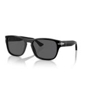 Persol Tidlös Stil Solglasögon Samling Black, Unisex