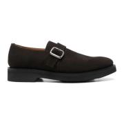 Church's Brun Monk Strap Platta Skor Brown, Herr