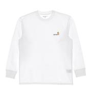 Carhartt Wip Script Långärmad T-shirt Vit White, Herr