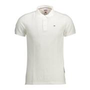 Tommy Hilfiger White Cotton Polo Shirt White, Herr