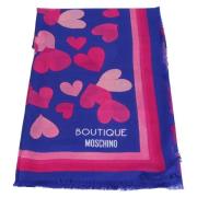 Moschino Scarfs Blå Multicolor, Dam