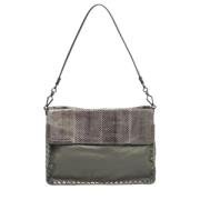 Bottega Veneta Vintage Pre-owned Laeder axelremsvskor Gray, Dam