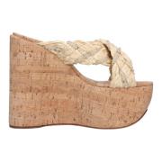 Casadei Med klack beige Beige, Dam