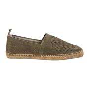 Castañer Gröna Perforerade Espadriller för Män Green, Herr