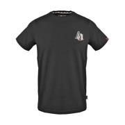 Aquascutum Kortärmad svart T-shirt Black, Herr