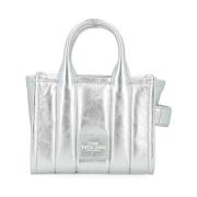 Marc Jacobs Silverläder Mini Monogram Toteväska Gray, Dam