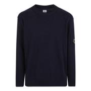 C.p. Company Blå Crew-Neck Sweater Aw24 Blue, Herr