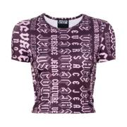 Versace Jeans Couture Lila T-shirt med unik stil Purple, Dam