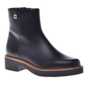 Baldinini Combat boots in black leather Black, Dam