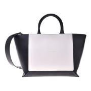 Baldinini Leather handbag in black and white White, Dam