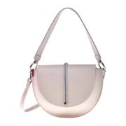 Baldinini Vanilla leather shoulder bag Beige, Dam