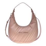 Baldinini Hobo bag in nude perforated leather Beige, Dam