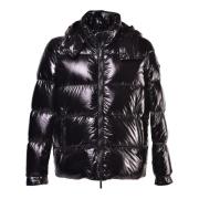 Baldinini Down jacket in black nylon Black, Herr