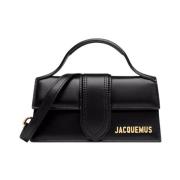 Jacquemus Elegant Svart Läderhandväska Black, Dam