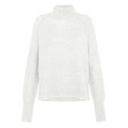 Deha Vit Turtleneck Stickat för Kvinnor White, Dam