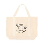 Maison Kitsuné Kunglig Bomull Toteväska Pink, Dam