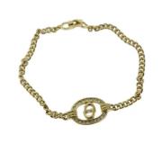 Dior Vintage Pre-owned Metall armband Yellow, Dam