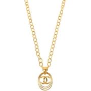 Chanel Vintage Pre-owned Tyg halsband Yellow, Dam