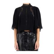 Isabel Marant Étoile Elegant Svart Blus Enoha Stil Black, Dam