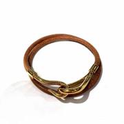 Hermès Vintage Pre-owned Laeder armband Brown, Dam