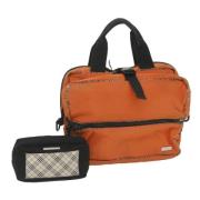 Burberry Vintage Pre-owned Nylon handvskor Orange, Dam