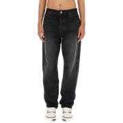 Amiri Stack Straight Fit Bomulls Jeans Black, Herr