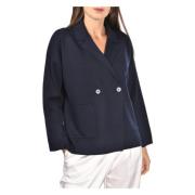 Gran Sasso Ull Blazer för Kvinnor Blue, Dam