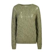 Le Tricot Perugia Grön Sweatshirt Aw24 Dammode Green, Dam