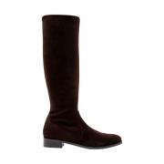 Parallele Stretch Espresso Platta Mockaboots Brown, Dam