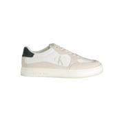 Calvin Klein Vita polyester sneakers med logotyptryck White, Herr