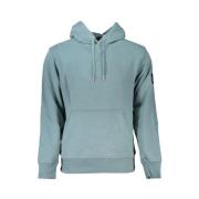 Calvin Klein Grön hoodie med borstad yta Green, Herr