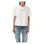 Emporio Armani Elegant Dam T-Shirt Tops White, Dam