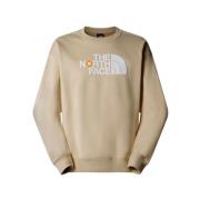 The North Face Logo Print Sweatshirt Beige, Herr