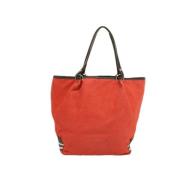 Burberry Vintage Pre-owned Canvas axelremsvskor Red, Dam