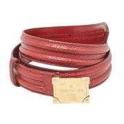 Louis Vuitton Vintage Pre-owned Laeder skrp Red, Herr