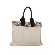 Burberry Vintage Pre-owned Canvas handvskor Beige, Dam