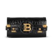 Balmain B-Buzz Pouch 23 läderclutch Black, Dam