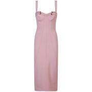 Versace Jeans Couture Rosa Midi Klänning Statement Stil Pink, Dam