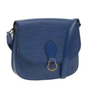 Louis Vuitton Vintage Pre-owned Laeder axelremsvskor Blue, Dam