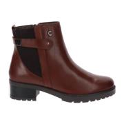 Cinzia Soft Läder Ankelboots för Vinterkomfort Brown, Dam