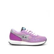 Sun68 Lila Mocka och Tyg Sneakers Purple, Dam