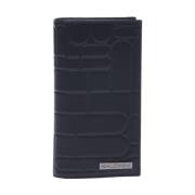 Baldinini Document holder in black quilted leather with monogram Black...