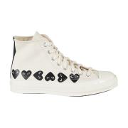 Comme des Garçons Play Hjärta High Top Sneakers White, Herr