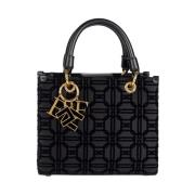 Elisabetta Franchi Elegant Svart Shopper Väska Black, Dam