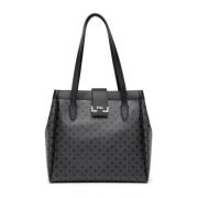 Nerogiardini Svart Shopper Monogramväska Black, Dam