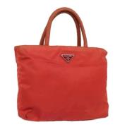 Prada Vintage Pre-owned Nylon prada-vskor Red, Dam