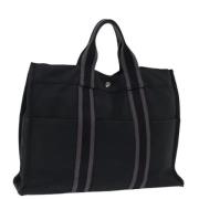 Hermès Vintage Pre-owned Canvas handvskor Black, Dam