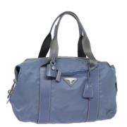 Prada Vintage Pre-owned Nylon prada-vskor Blue, Dam