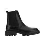 Hogan Svarta Läder Chelsea Boots Black, Herr