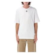 Marine Serre Vit Bomull T-shirt Månelogo White, Herr